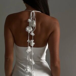 NWT Meshki - Bridal Rose Halter Mini Dress